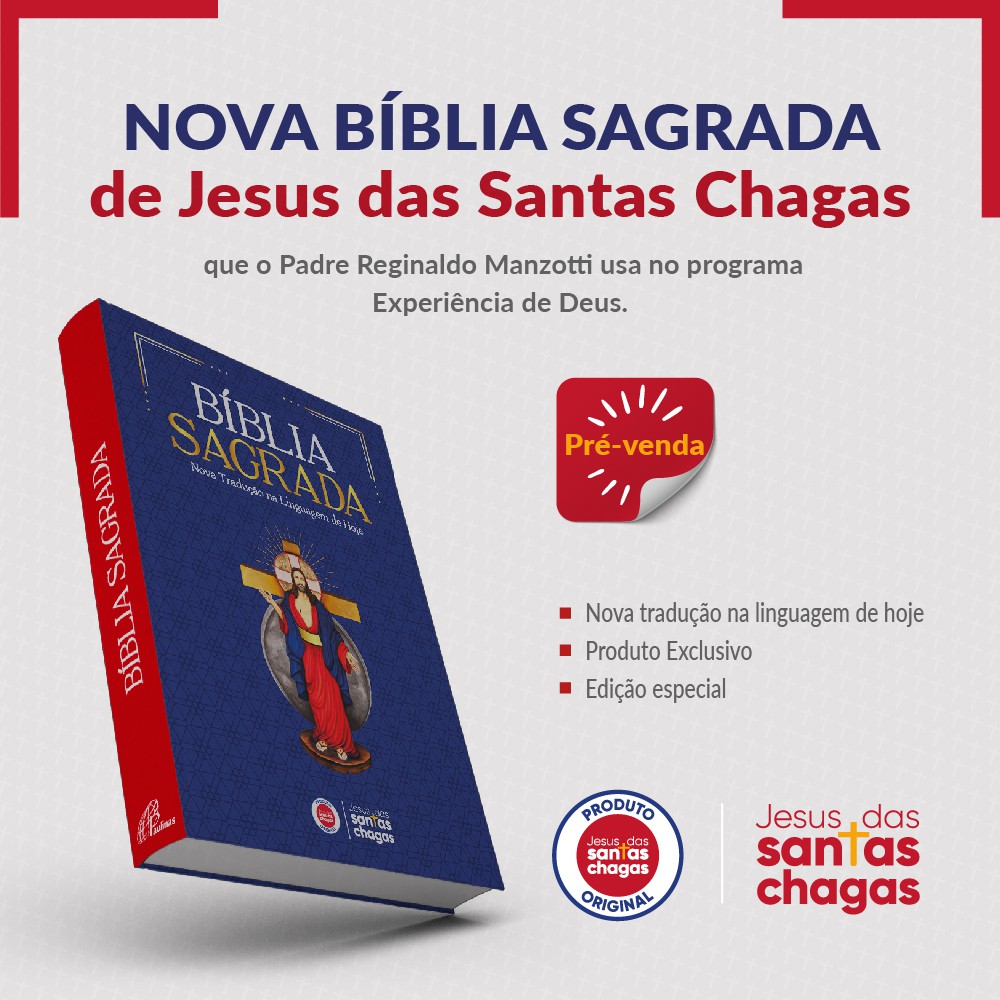 Bíblia Sagrada Jesus Das Santas Chagas Pe Reginaldo Manzotti | Shopee Brasil