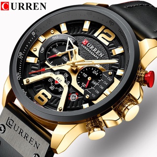 Curren 8329 Relógio Masculino Quartz À Prova D 