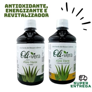 Suco De Babosa (Aloe Vera) 500ml - Sabor Limão/Abacaxi Olivos