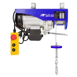 Talha Elétrica Guincho 350/700 Kg 1250w 127v Elevação 6/12 M - Tubrax