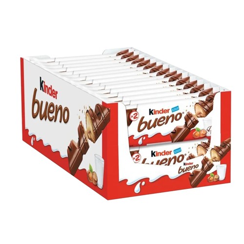 Kinder Bueno Ferrero Chocolate Ao Leite Caixa Com 30 Unidades x 43g