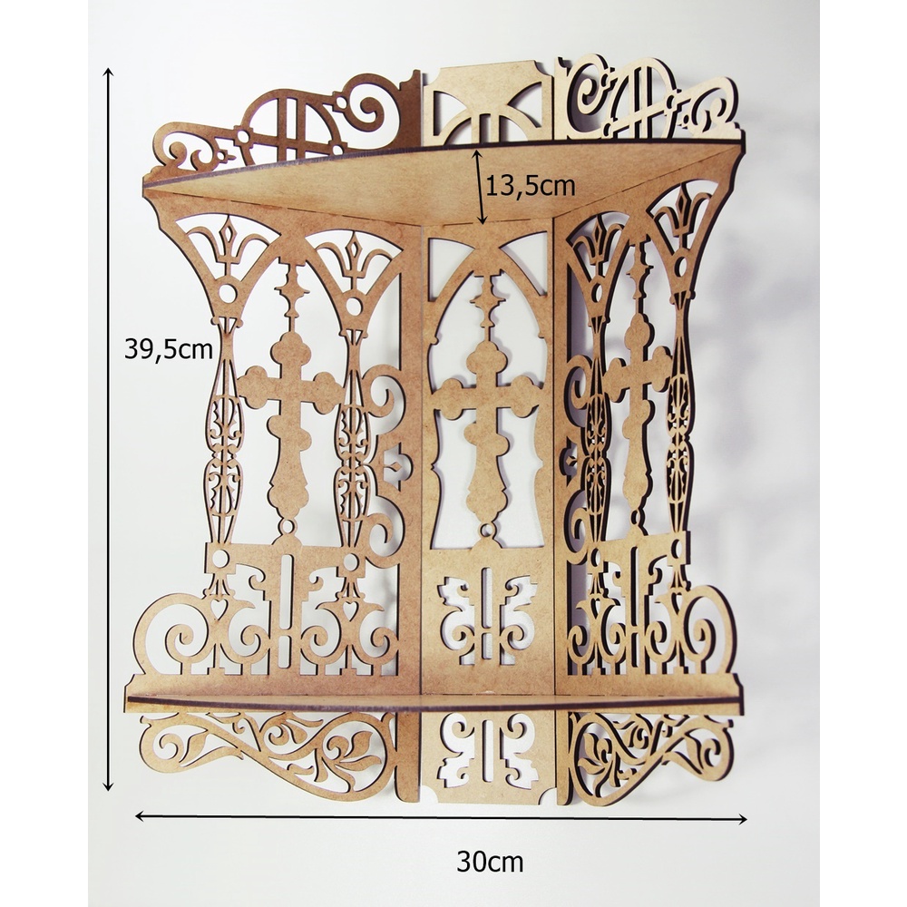 Altar Prateleira religiosa, criado para decorar seu ambiente de fé e devoção - MDF 3MM CRU