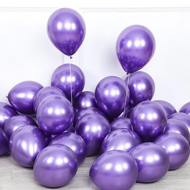 25 Unidades Balão Bexiga 5 Polegadas Violeta Cromado Metalizado Alumínio Para Festas em Oferta na Shopee