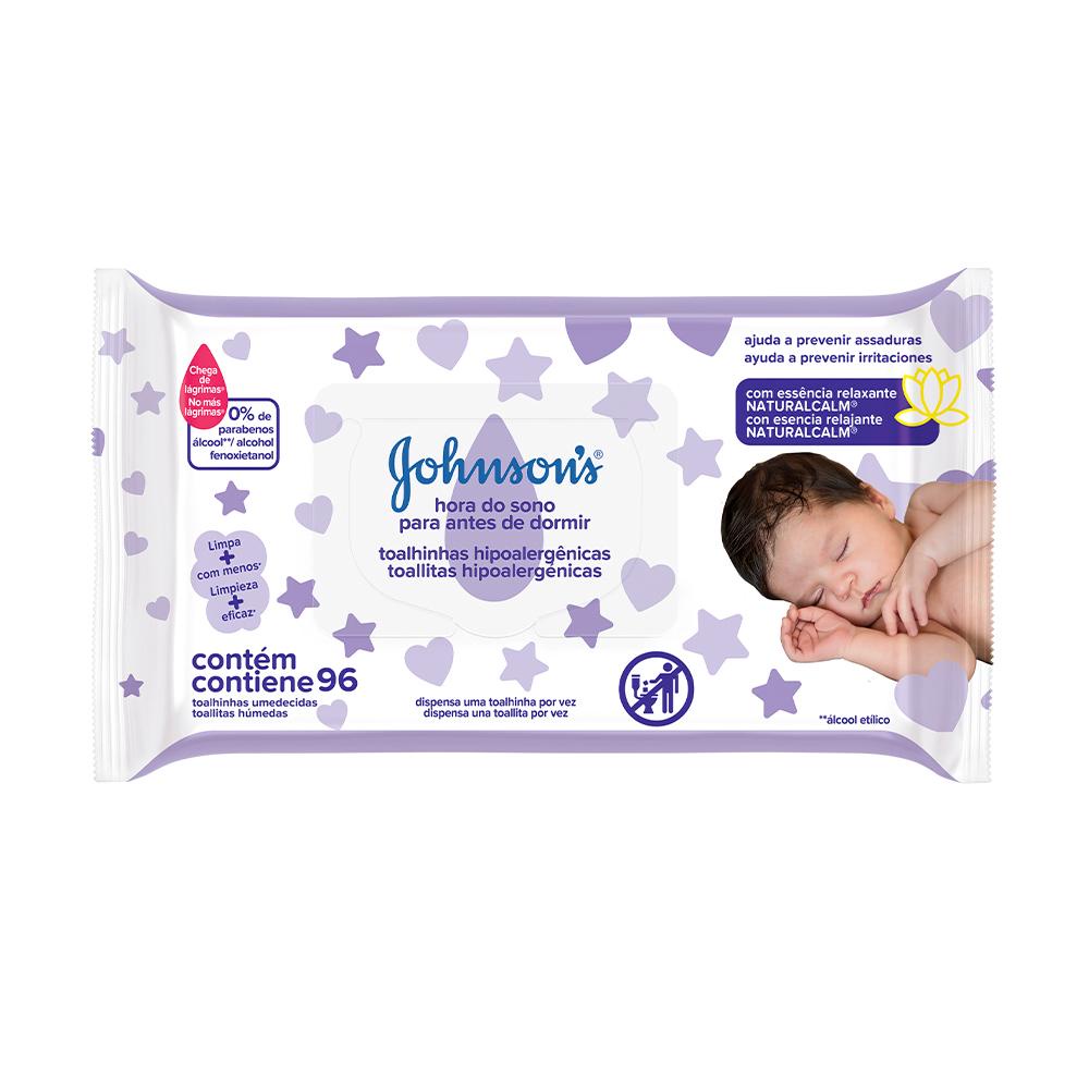 Lenços Umedecidos Johnson's Baby Hora do Sono com 96 unidades em Oferta na Shopee