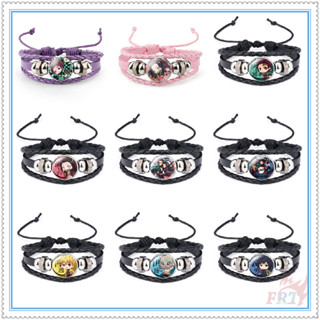 ☀ Demon Slayer-Pulseiras De Couro Com Personagens De Anime 1Pc Tempo Gem Cabochão Ajustável Mão Tricô Pulseira Vintage Presentes (9 Estilos) em Oferta na Shopee