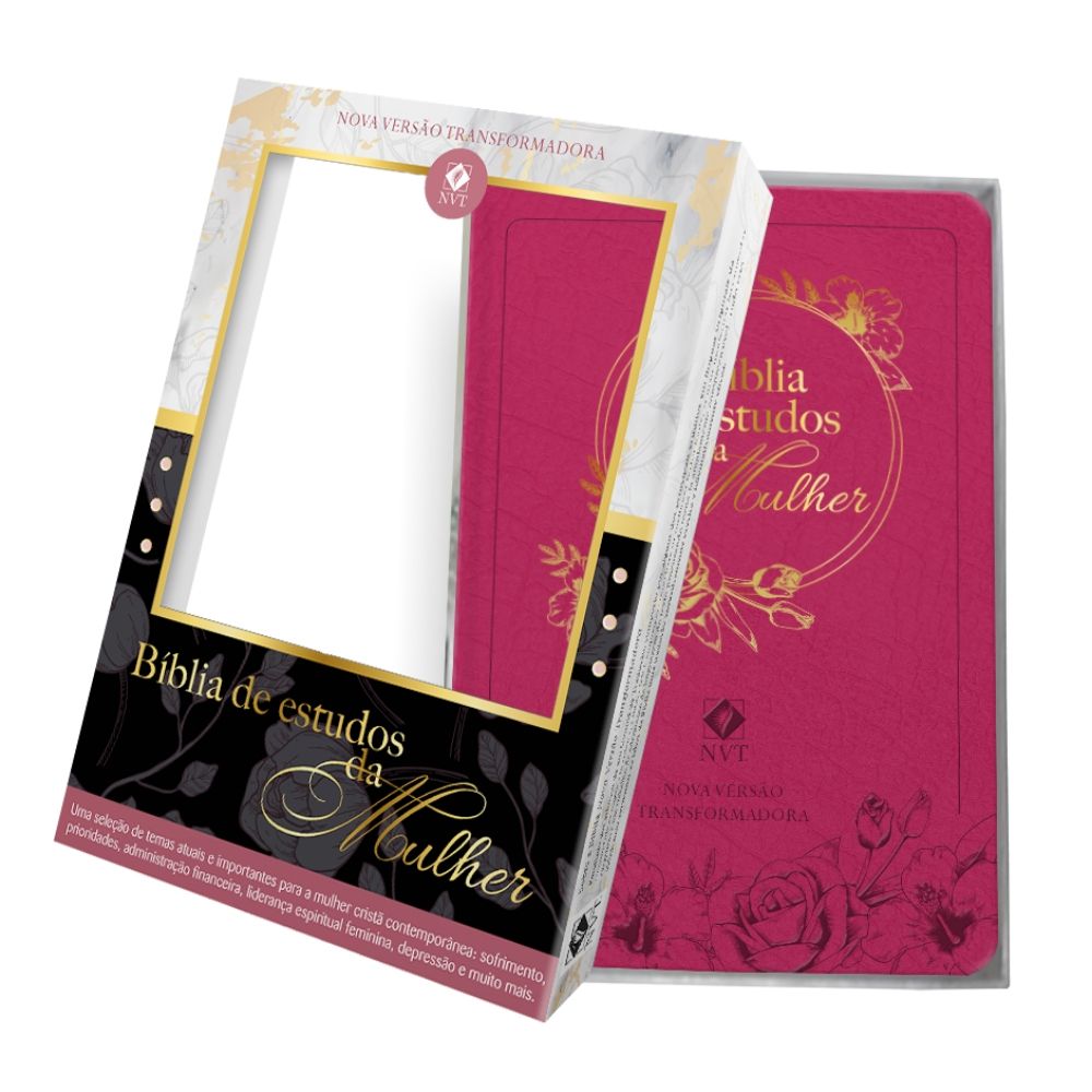 Bíblia de Estudos da Mulher Rosa em Oferta na Shopee