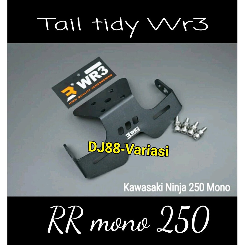 Porta-Placa RR mono 250 Cauda Arrumada wr3 ninja 250sl