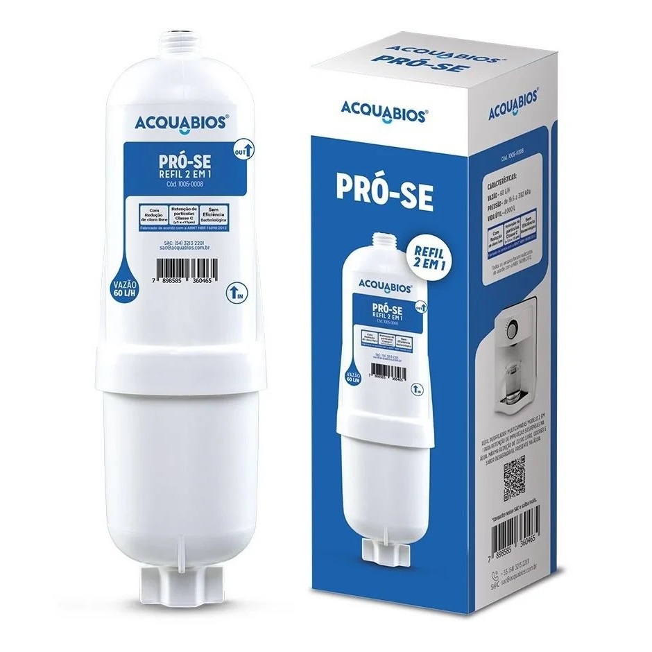 Refil Filtro para Purificador Compatível com Soft Everest Acquabios Pro-SE 1005-0008 em Oferta na Shopee