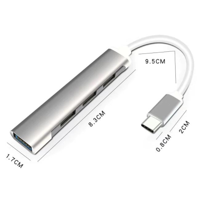 Adaptador USB C Para 4 saídas Usb 3.0 Notebook Lenovo / Macbook / Dell /  Chromebook | Shopee Brasil