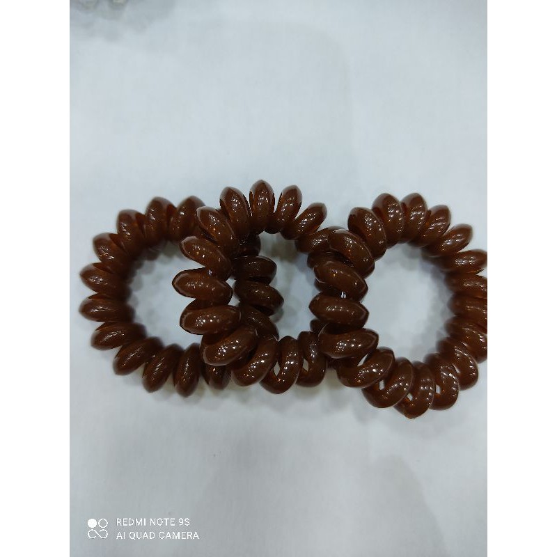 Elastico Mola Fio De Telefone Tamanho Mini ( 3.0 Cm ) Na Cor Preta