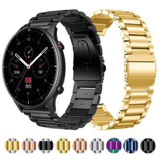 Cinta Metálica De Aço Inoxidável 22mm Para Huami Amazfit GTR 4 / 3 Pro / GTR 2 / Pace / GTR 47mm / GTR 2e / Stratos