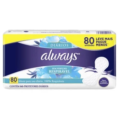 Protetores Diários Always Respirável 80 Unidades