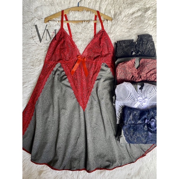 Camisola Plus Size Renda Sexy em Microfibra Mescla do tamanho 48 ao 58 Pijama Feminino Confortável em Oferta na Shopee