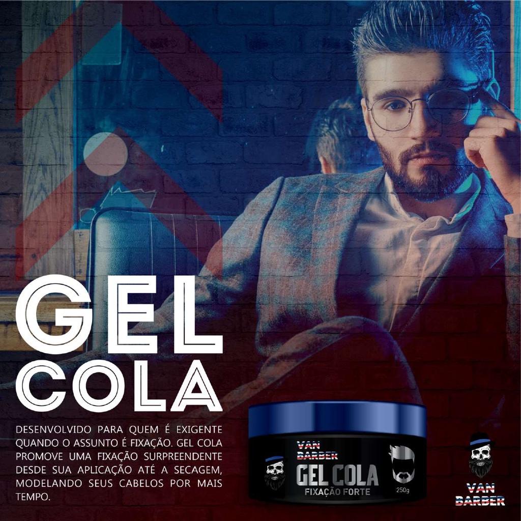 GEL COLA FIXADOR COM FILTRO SOLAR VAN BARBER CAIXA COM UNIDADES Shopee Brasil