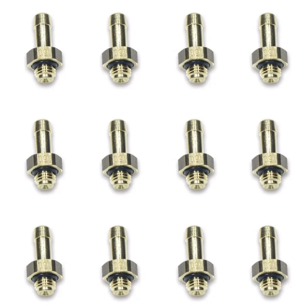 12 Unid Bico Injetor Rampa Flauta Sgv Apache Ø6mm Bronze Gnv