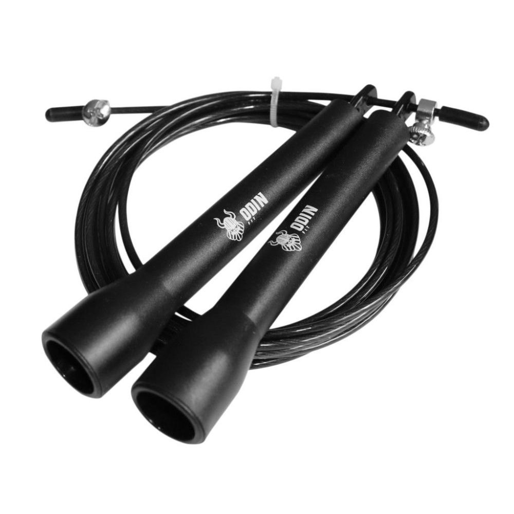 Speed Rope Cross Corda De Pular Jump Rope Cabo De Metal Preta - Odin Fit em Oferta na Shopee