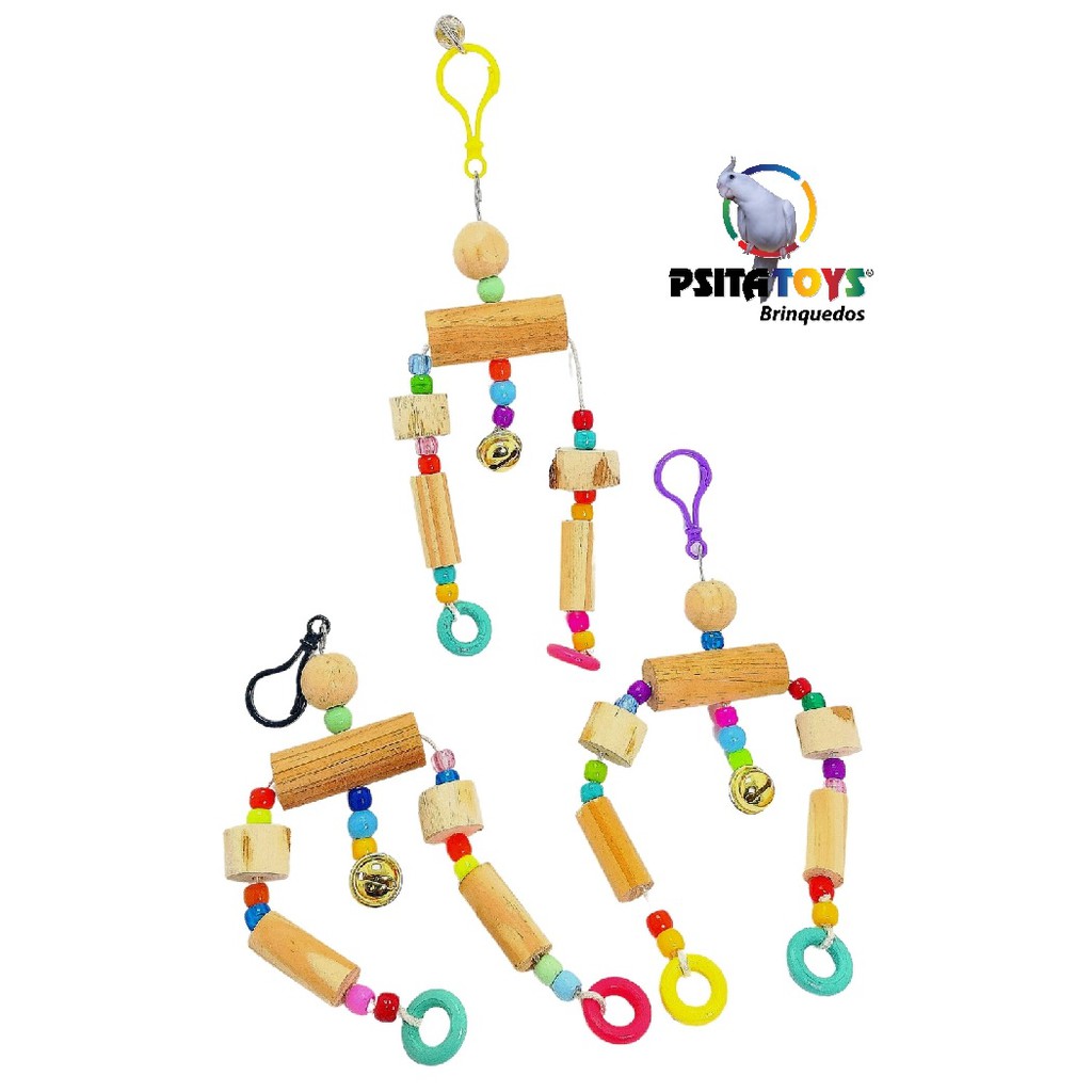 Brinquedo Para Calopsitas e Aves Pet para Pendurar em gaiolas e Viveiros - Psitatoys