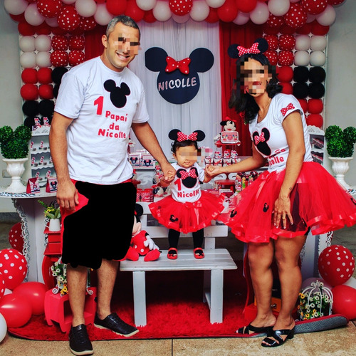 Fantasia personalizad Tal Mãe Tal Filha MINNIE vermelha minie aniversário ou mesversario Fantasia personalizada infantil