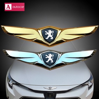 Para Peugeot Carro Frontal Enfeites Capôt Metal Decoração Logotipo Asas De Anjo Adesivos Servem 308 307 208 205 405 3008 206 408 406 508 208 508 Viagem Parceiro Tepee Expert Boxer