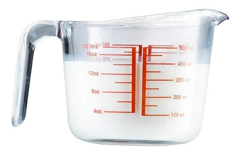 Jarra Vidro Medidora Graduada Utility 500ml Com Bico 180ºc