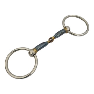 Bridão Argola Inox  Bocal Ferro Articulado Reforçado Grosso Cavalo Montaria