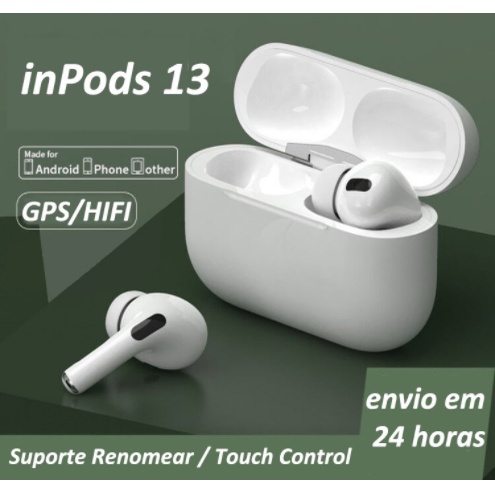 Fone De Ouvido Sem Fio i13 Com Seis Opções De Cores Bluetooth 5.0 TWS i13 iPods 13 Pro touch Airport [Paic] & -