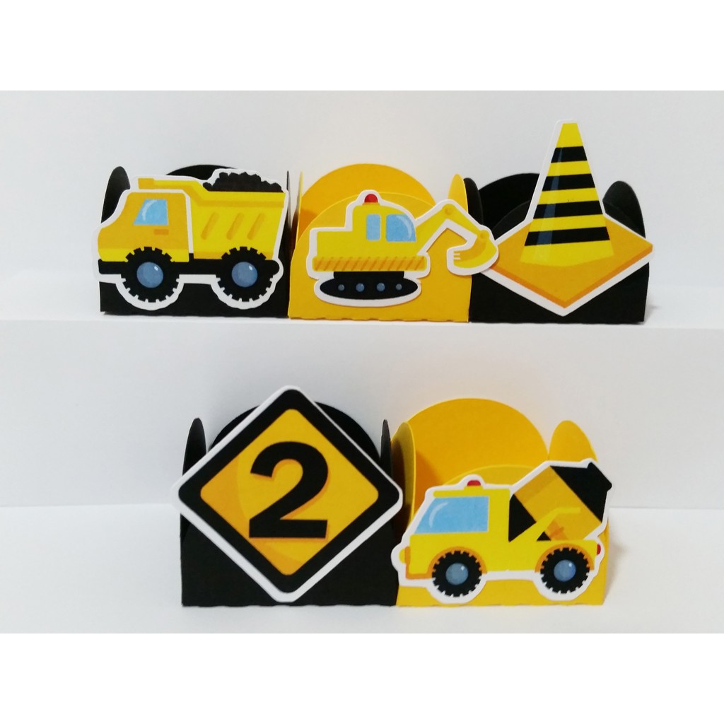 Forminha para doce Festa construtor modelo caminhões em Oferta na Shopee