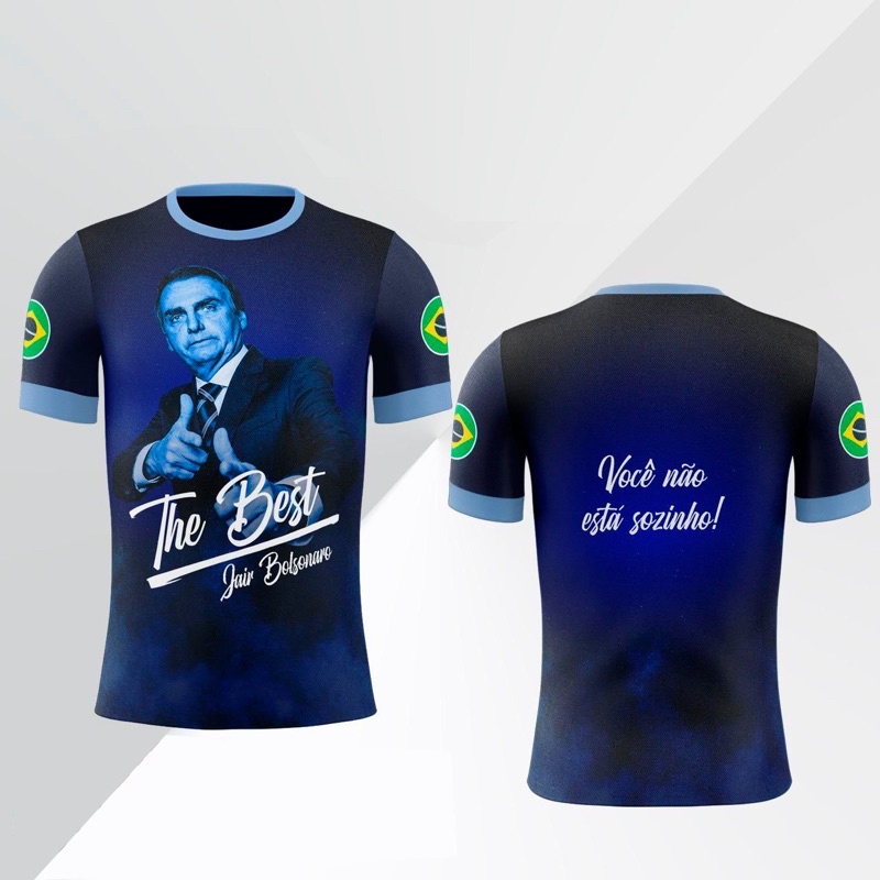Camisa Bolsonaro azul patriota