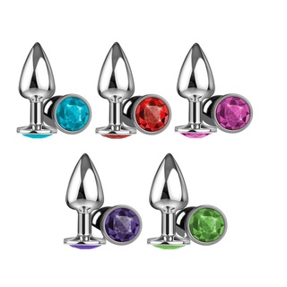 Plug Anal Iniciante Inox Metal Pedra Tamanho P