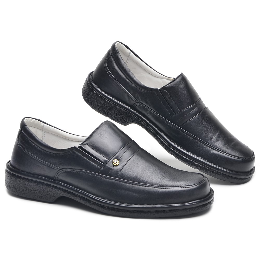 sapato social masculino feito a mão em pelica (mestiço) CR1003 cla preto