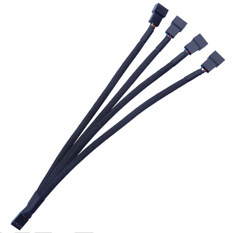 BT Case Fan Power Splitter Hub 4 Pinos Para Cabo De 4 Vias Placa-Mãe CPU PWM Expansi