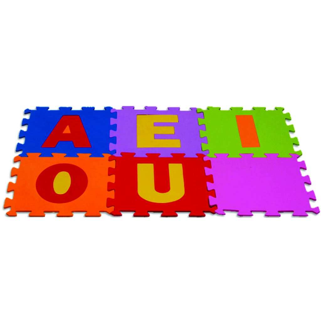 Tatame tapete EVA desenho Vogais 28x28cm em Oferta na Shopee