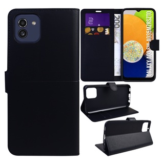 Capa Capinha Carteira Couro Sintético Compatível Samsung Galaxy A03 A035 tela 6.5
