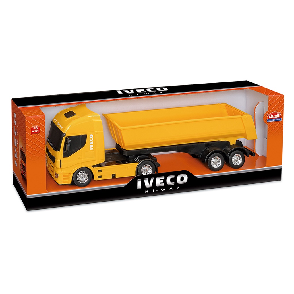 CAMINHAO IVECO HI-WAY COM CACAMBA BASCULANTE - USUAL BRINQUEDOS