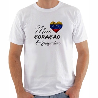 Camiseta Meu Coração é Venezuelano Bandeira