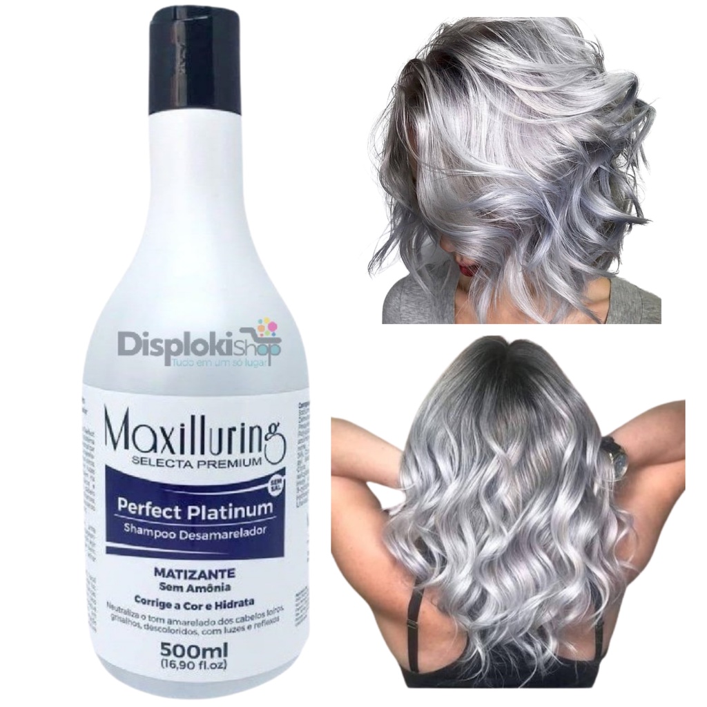 Shampoo Roxo para Cabelos Brancos Loiros e Grisalhos Pronta Entrega