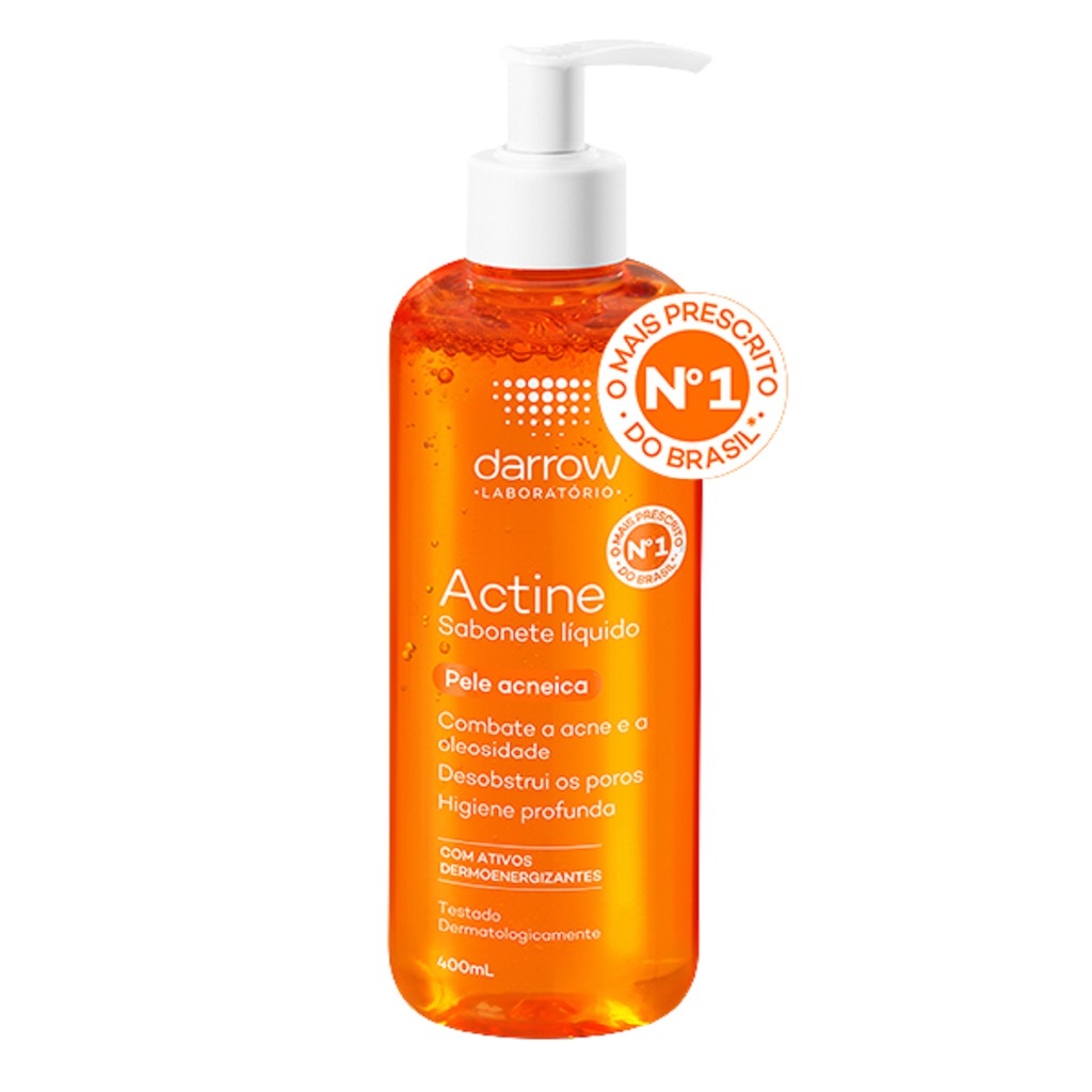 Actine sabonete liquido 400mL pele oleosa acne espinhas cravos limpeza ...