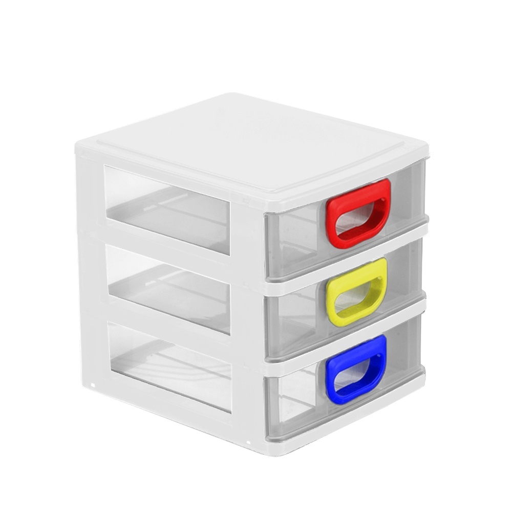 Micro Organizador De Mesa Para Escritorio 3 Gavetas Compacto Porta Tudo - Monte Libano