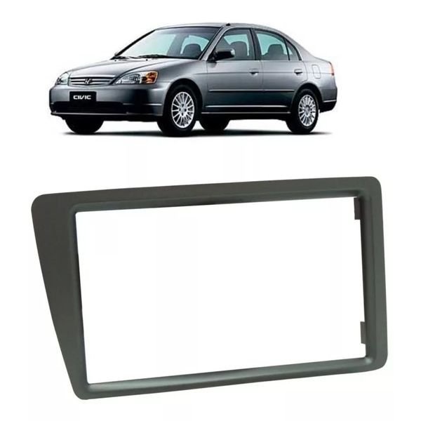 Moldura 2 Din Honda Civic 2001, a 2006 - Preta em Oferta na Shopee