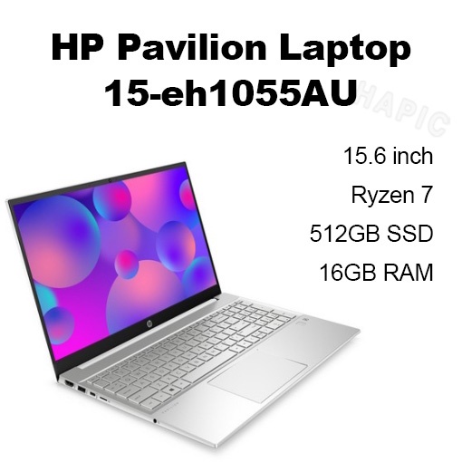 HP Pavilion Laptop 15-eh1055AU/Ryzen 7 5700U/16GB/512GB/Win 10 Casa