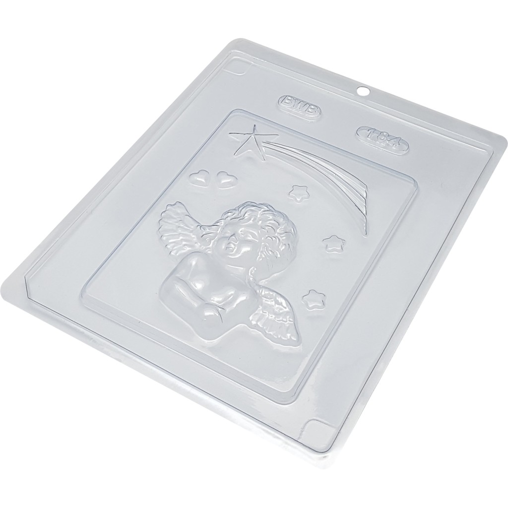 1~10 Forma Simples Placa Anjinho Cód. 184 em Acetato BWB Para Bombom e Doces de Natal e Festas Natalinas (CHOCO)