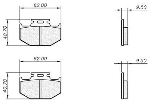 Detalhes do Pastilha de Freio Traseira Fazer 250 / Lander 250 / Teneré 250 / Crosser 150 Abs