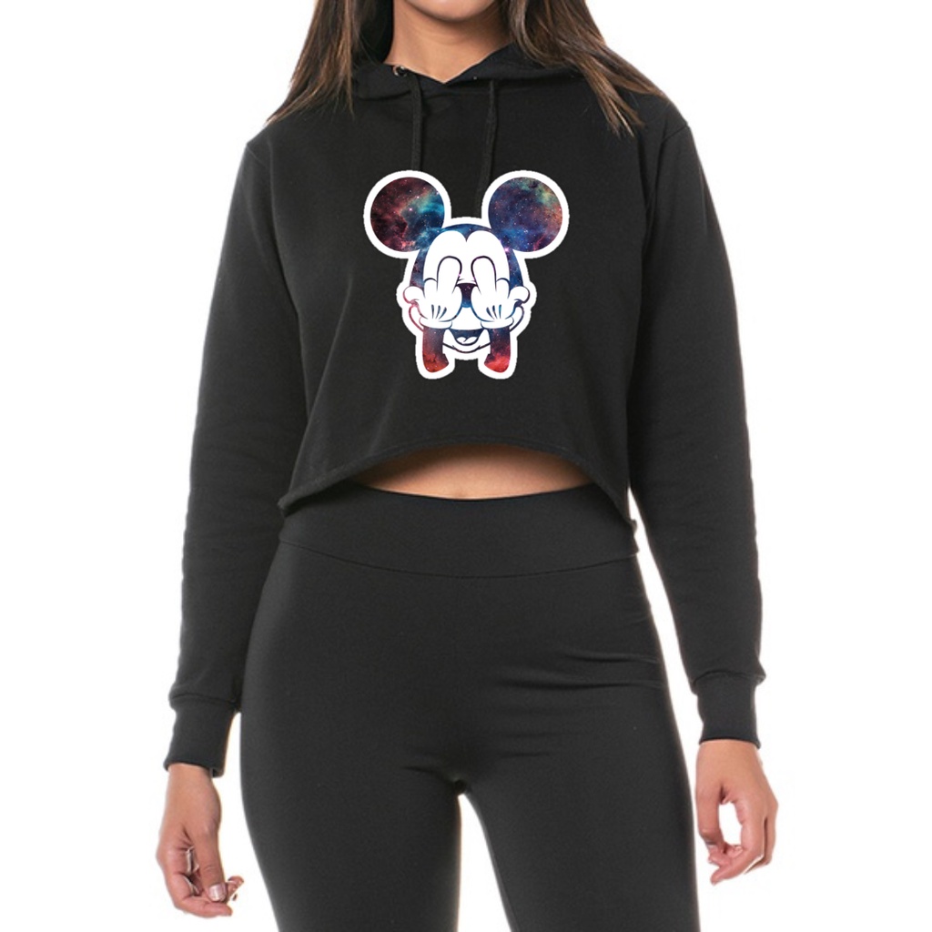 Moletom Cropped Mickey Universo