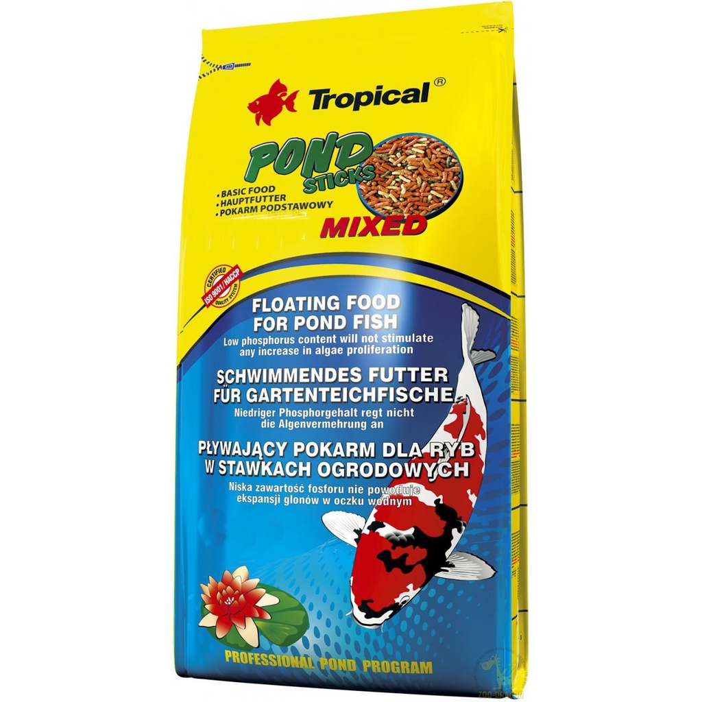 TROPICAL KOI & GOLDFISH MIXED STICKS BAG 1600G - UN