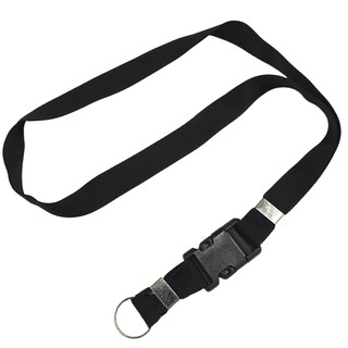 Cordão Porta Crachá Chaveiro Moto Carro Tirante Preto Liso Engate Tic Tac Fecho