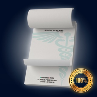 Receituário, Personalizado 14x20cm. em Oferta na Shopee