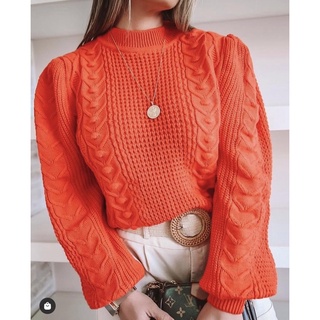 Blusa Sueter Em Trico Com Tranca Na Moda 2022