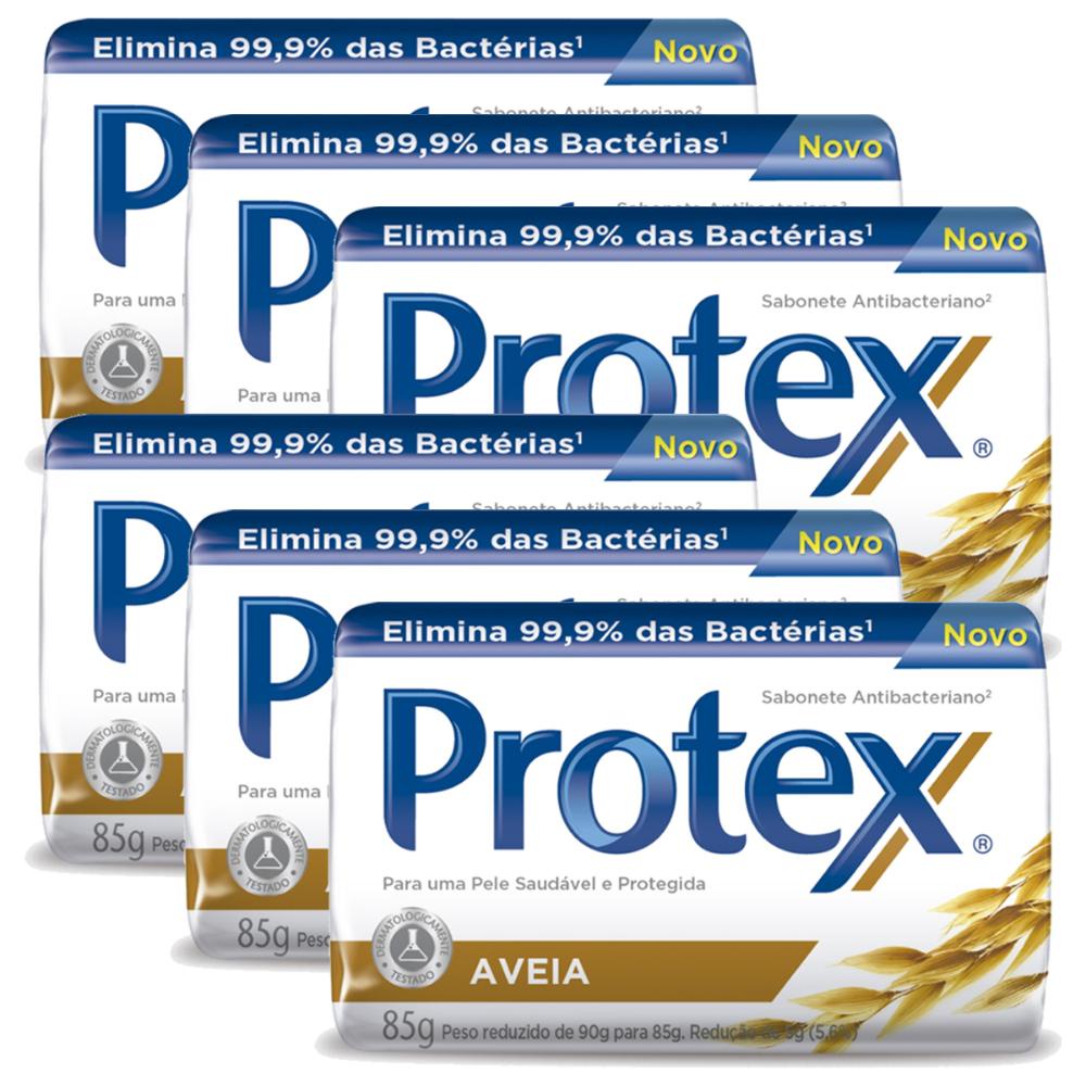 Kit Sabonete em Barra Protex Aveia 85g com 6 unidades - Beauty