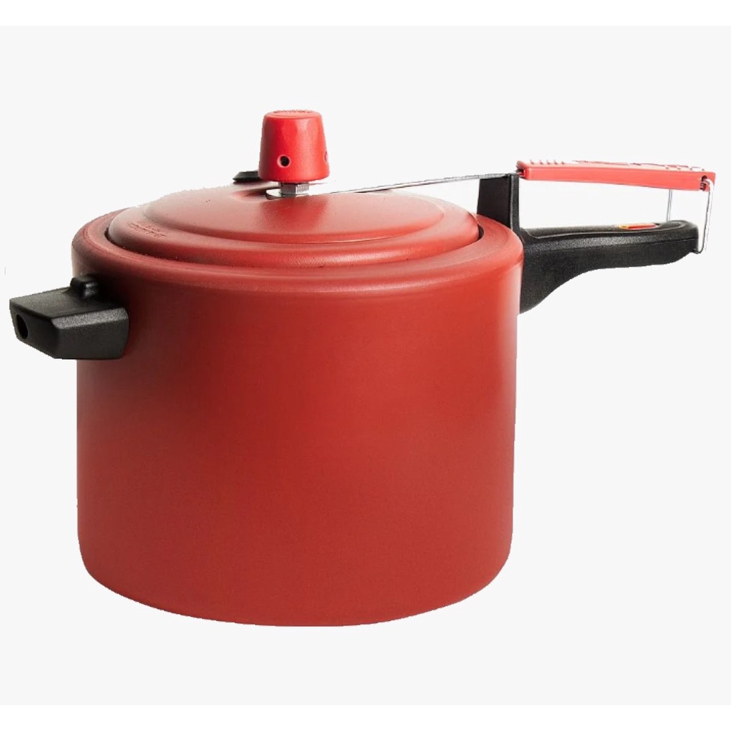 Panela De Pressão 4,5 Litros Antiaderente Vermelho com Fechamento Interno Eirilar