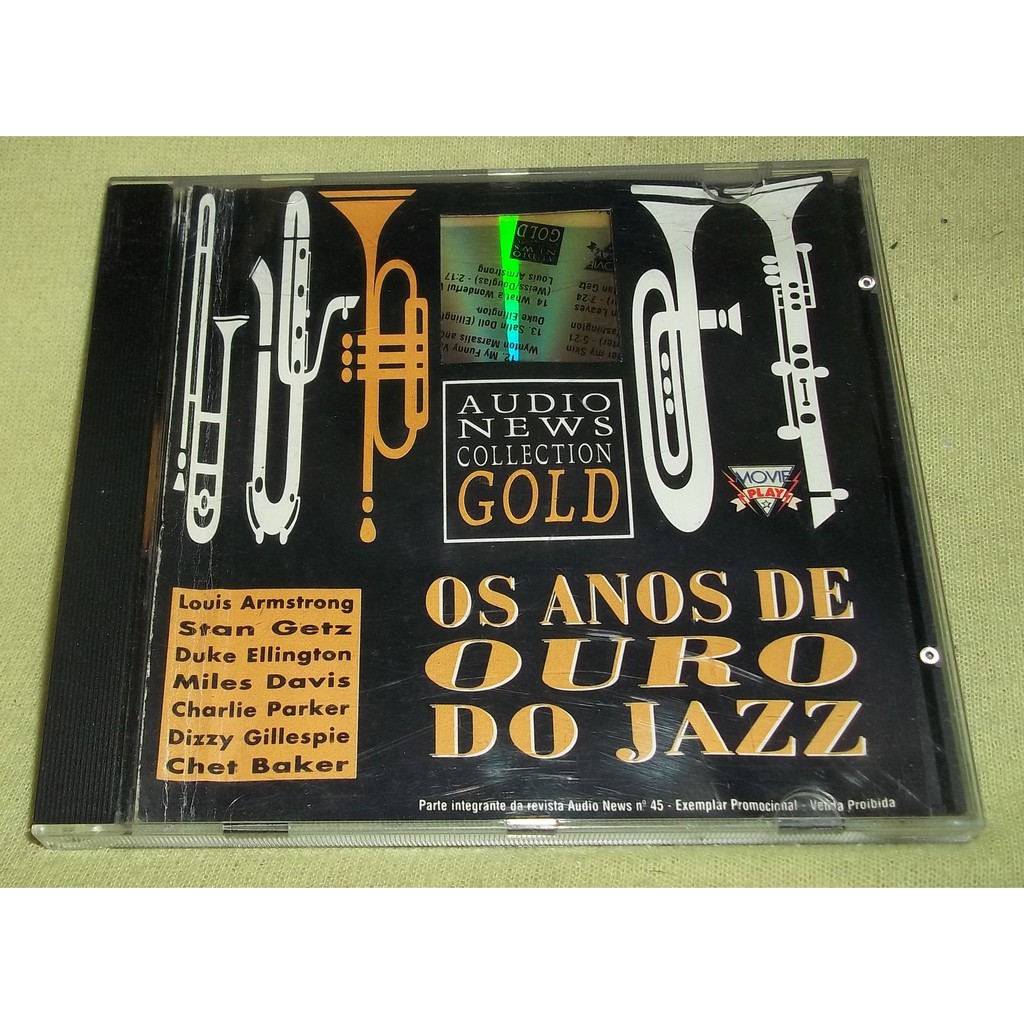 CD Os Anos de Ouro do Jazz  - Louis Armstrong , Stan Getz, Duke Ellington